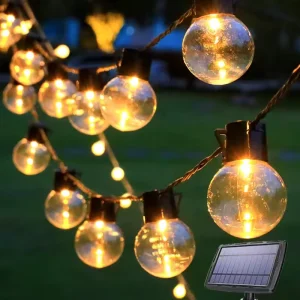 Solar Powered IP65 Waterproof Outdoor LED String Light for Holiday Decoration Battery Included