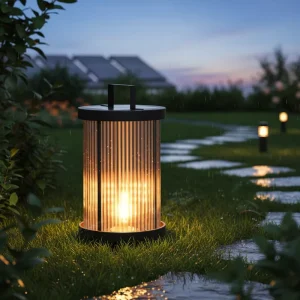 Solar Powered IP65 Waterproof Portable Outdoor Lawn & Garden Light with Remote Control for Park Villa Courtyard