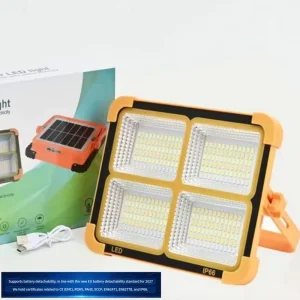 Solar Powered LED Emergency Light for Road & Outdoor Use IP65 Protection Detachable Batteries