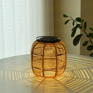 Solar-Powered LED Garden Lawn Lights Outdoor Waterproof Wicker IP44 CE RoHS Certified Battery-Included Landscape Lighting