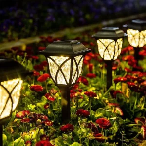 Solar Powered LED Garden Lights Waterproof Outdoor Road Patio Lawn Landscape Decorative Lighting