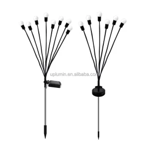 Solar Powered LED Garden Stake Light Hydroponic Indoor Outdoor IP65 Waterproof Swaying Firefly Landscape Light