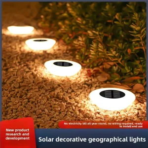 Solar Powered LED Lawn Lights Outdoor Waterproof Garden Landscape Path Lights Underground Decorative Lamp for Yard Patio