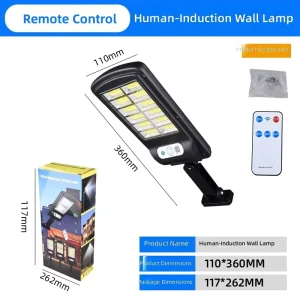 Solar-Powered LED Outdoor Garden Wall Washer with Remote and Motion Sensor