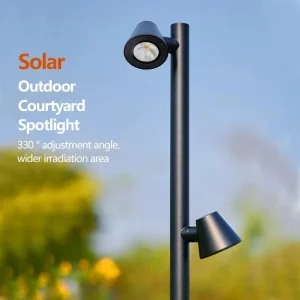 Solar Powered LED Outdoor Landscape Lights IP65 Courtyard Lawn Terrace Floor Lamps for Villa Garden Electric Connected