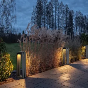 Solar Powered LED Patio Floor Lights for Garden Outdoor Post Lamp Decorative for Lawn Exterior House Street