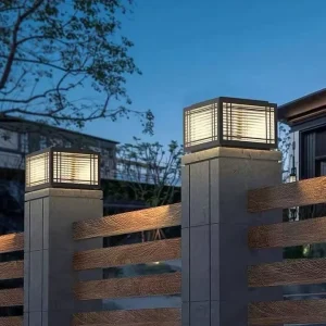 Solar-Powered LED Pillar Light for Outdoor Courtyards and Homes