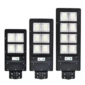 Solar Powered LED Street Light with IP65 Waterproof 10A Battery 6000K Daylight for Road Safety Outdoor Lighting