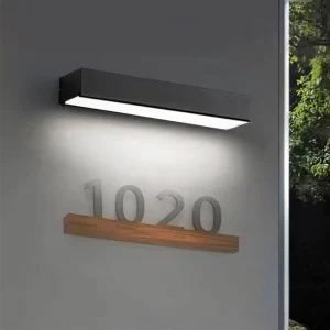 Solar Powered LED Wall Garden Light for Door Number Patio Housing IP65 Security Advertisement Sign
