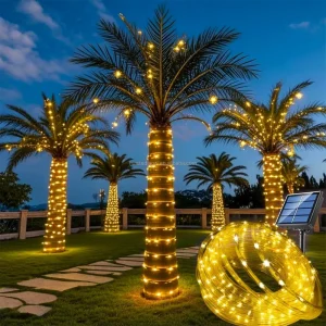 Solar Powered LED Waterproof Rope Tube Lights Rainbow Tubing String Lights for Outdoor Garden Patio Yard Christmas Decoration