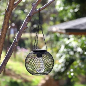 Solar Powered Outdoor Garden Lights, Waterproof LED IP65 Path Hanging Lantern Lamp