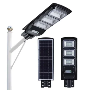Solar Powered Outdoor LED Street Light with Motion Sensor 20W/40W/60W LED 120 Beam Angle 2-Year Warranty