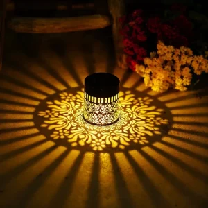 Solar Powered Outdoor Wall Light Waterproof Motion Sensor Wall Lamp Mandala Pattern Courtyard & Villa Wrought Iron Wall