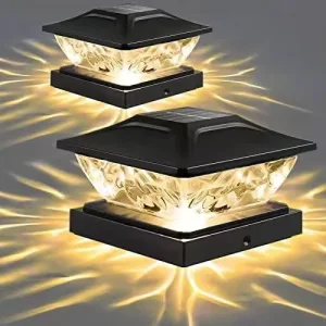 Solar Powered Outdoor Waterproof Column Pillar Gate Garden Light