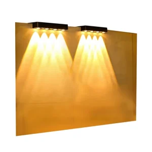Solar-Powered PVC LED Wall Washer with 10 Color Modes and Dimming for Outdoor Garden and Courtyard Lighting