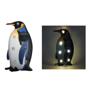 Solar Powered Penguin Shape LED Yard Lights Waterproof Acrylic Farm Ornament Lamp for Outdoor Garden Lawn Pathway Decoration