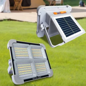Solar Powered Rechargeable IP65 ABS Outdoor Dual Purpose Large Capacity Long Lasting Night Market Stall Garden Lamp