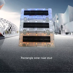 Solar Powered Rectangle Four Ways Road Stud Solar Cat Eyes With Constant Green Yellow Blue Light for Korea Philippines