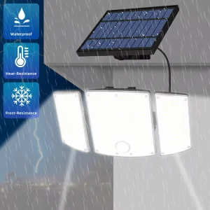 Solar Powered Split Type LED Wall Light with Human Motion Sensor for Outdoor Pathway and Garden Courtyard Lighting