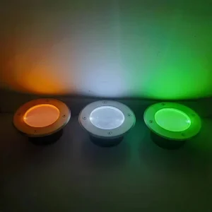 Solar Powered Stainless Steel IP68 Waterproof Anti Corrosion Underground Outdoor Lawn Landscape LED Light Solar Panel Inductive