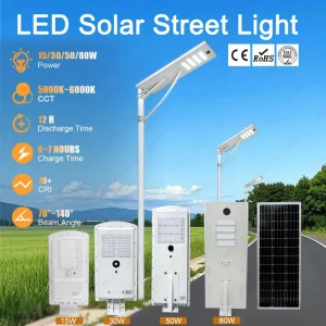 Solar Powered Street Lights Manufacturer Direct Sales Professional Custom LED Integrated Outdoor Waterproof Solar Street Light