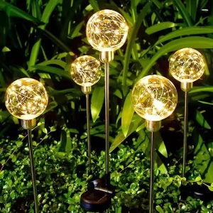 Solar Powered Three Headed Sunflower Light IP65 Outdoor Garden Artificial Plant Shaped Photosensitive Ground Insert Decorative