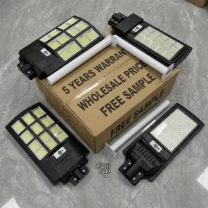 Solar Powered Wall Floodlight 9/15/Single/3-Section Grid ON/OFF Green Button Sensor Pole Mount Outdoor Security