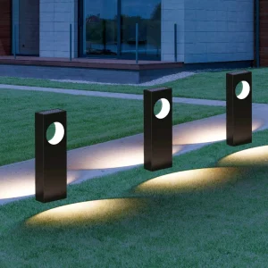 Solar Powered Warm Light In-Ground Lawn Lights for Courtyard Garden Park