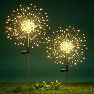 Solar Powered Waterproof Cordless 100LED 10Pack Outdoor Garden Lights Fairy Firework Decor for Yard Balcony Patio
