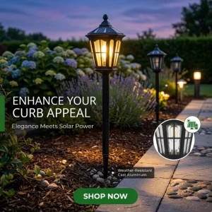 Solar Powered Waterproof Courtyard Lawn Lights Outdoor Ground Mounted Walkway Garden Lights