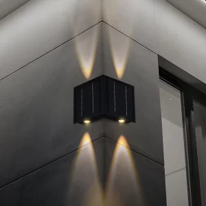 Solar-Powered Waterproof Exterior Wall Washer Light for Garden Courtyard
