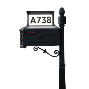 Solar Powered Waterproof LED House Number Light with Modern Address Plaque for Outdoor Yard & Door
