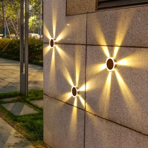 Solar Powered Waterproof Wall Mounted Underground Lamp for Outdoor Garden Courtyard Lawn Decorative Lighting