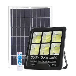 Solar Projector 200W-500W IP66 LED Flood Light Dusk to Dawn Garden Use ABS 120° Beam Angle