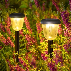 Solar RGB Garden Spike Light Garden Path Lights Waterproof IP65 3000K RGB LED 2V