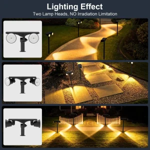 Solar RGB Landscape Light Waterproof Outdoor Projection Lawn Lamp with Dynamic Color Changing for Garden Pathway