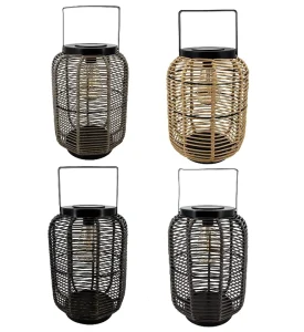 Solar Rattan Garden Lights Outdoor Decorative Garden Lights with Stylish Design Garden Ornaments and Supplies