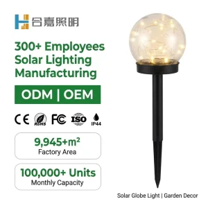 Solar Rechargeable Bubble LED Lawn Light for Pathway and Yard Landscape