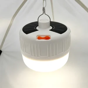 Solar Rechargeable Camping Lantern with 3 Lighting Modes and Flash Mode