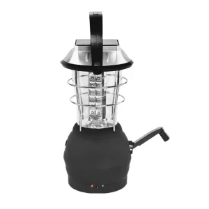 Solar Rechargeable Hand Crank Camping Lantern with 36 White LEDs ABS Material for Emergency Use