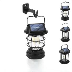 Solar Rechargeable Horse Light Portable LED Flashlight for Camping