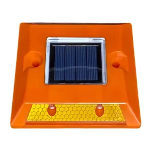 Solar Road Stud Cat Eye Warning Light 4-Color LEDs IP68 Waterproof Flashing 2-Year Warranty Aluminum PC Driveway Road