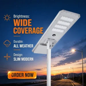 Solar SMD LED Street Light 40W/60W/100W Die Cast Aluminum IP66 4000K 70-140 Beam Angle CRI>70 CQC