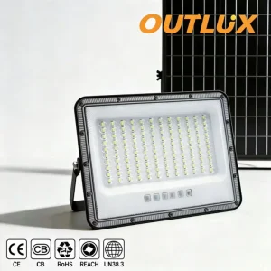 Solar Security LED Flood Light Outdoor Waterproof 100W 200W 300W Remote Control with Sensor for Outside Wall Garden Farm