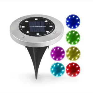 Solar Security Light Waterproof Underground Lamp Pathway Garden Lights RGB for Garden Street Deck