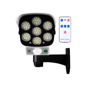 Solar Simulation Monitor Induction Waterproof LED Small Garden Outdoor Wall Lamp Remote Control Dimmable for Courtyard Lighting