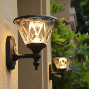Solar Single Head LED Wall Lamp Aluminum Base IP65 Waterproof Outdoor Wall Mounted Lighting