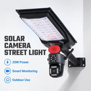Solar Smart Street Light 20W IP65 Waterproof Remote Control Dusk to Dawn Sensor LED Outdoor Road Lamp CE RoHS 3 Year Warranty