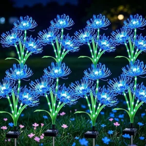 Solar Spider Lily Garden Lights Outdoor LED Flower Lights Individual Solar Panels Waterproof Lawn Pathway Decor Gifts