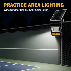 Solar Sports Light 200W Broad Beam for Outdoor Sports Courts Customizable Supported